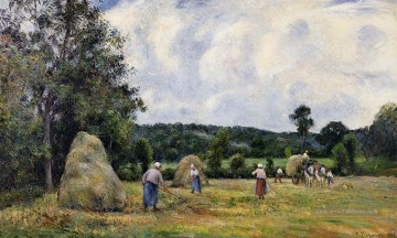 la vendange à montfoucault 2 1876 Camille Pissarro Peinture à l'huile
